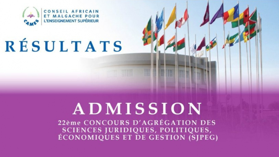 Togo : 11 enseignants-chercheurs admis au 22ᵉ Concours d&rsquo;agr&eacute;gation du CAMES en droit, &eacute;conomie et gestion