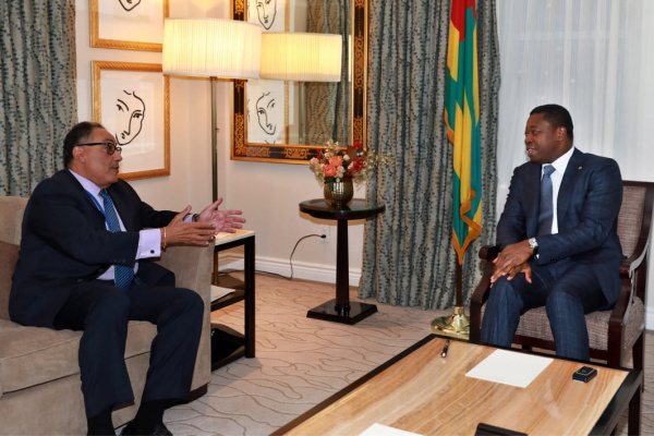 Faure Gnassingbé échange avec Hafez Ghanem, « sur les priorités du Togo dans son partenariat avec la Banque mondiale »