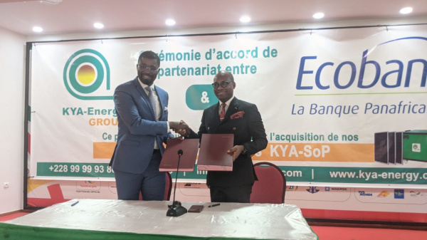 Togo : KYA-Energy Group et Ecobank signent un partenariat pour faciliter l’acquisition des groupes électro-solaires