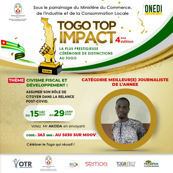 Togo Top Impact 2021 : le vote populaire a démarré !