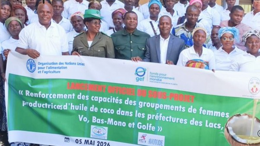 S&eacute;curit&eacute; alimentaire : un projet de renforcement de la production d&rsquo;huile de coco lanc&eacute; &agrave; An&eacute;ho