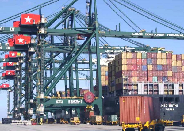 Container traffic at the port of Lomé hits a new record