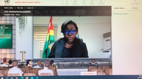 Forum mondial de l’Investissement : Rose Mivedor vante le Togo, destination privilégiée des IDE
