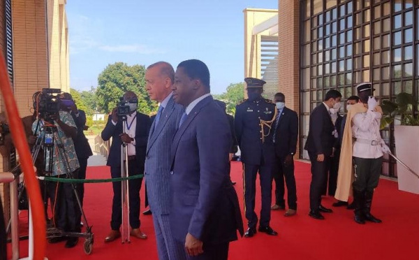 President Erdogan arrives in Lomé