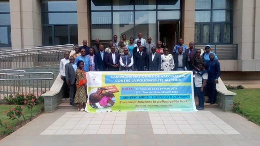 Sant&eacute; : le Togo d&eacute;ploie une campagne nationale contre la poliomy&eacute;lite chez les moins de 5 ans