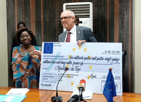 Appui budgétaire 2019-2020 : L’UE a décaissé la première tranche de 16 millions € au Togo