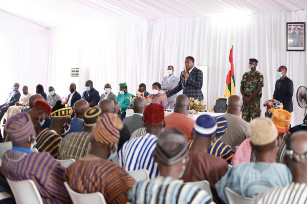 President Gnassingbé reassures the people of the Savanes region regarding the terrorism menace