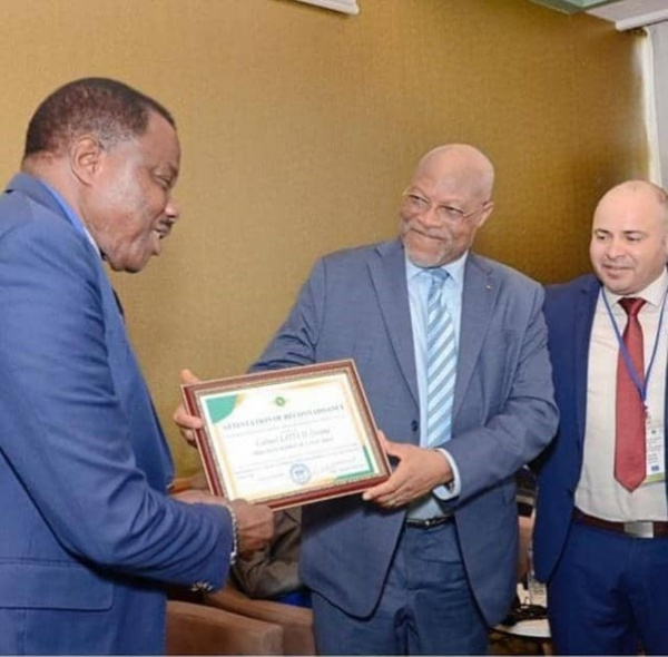 African Union gives Togo a recognition certificate for leadership in the Aviation sector
