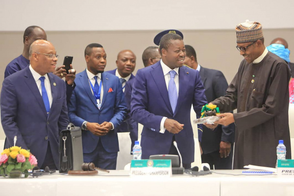 Muhammadu Buhari replaces Faure Gnassingbé as the chairman of Ecowas