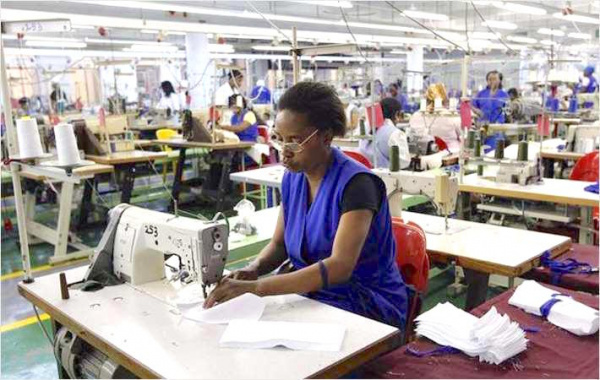 Une usine textile au Ghana. 