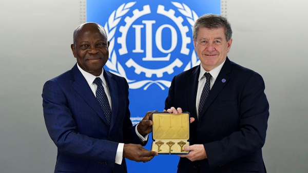 Gilbert Fossoun Houngbo prend officiellement les rênes de l&#039;Organisation internationale du travail