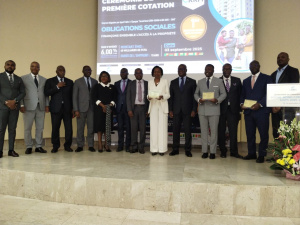 BRVM : le Social Bond de 60 milliards FCFA de la CRRH-UEMOA entre en bourse