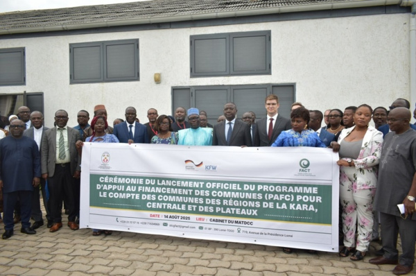 Togo : 13 milliards FCFA de la KfW pour appuyer le développement local