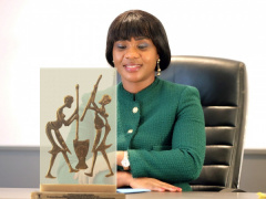 Sandra Johnson receives two awards for her efforts in improving governance in Togo
