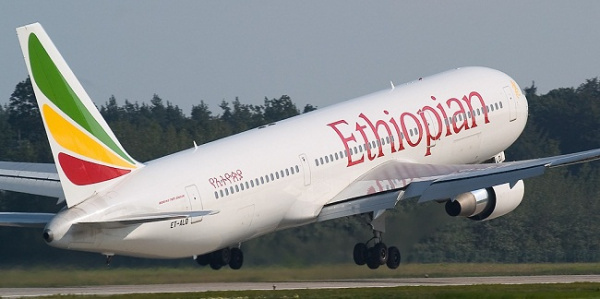 Ethiopian Airlines maintains flights from Lomé to the US