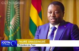 Faure Gnassingb&eacute; sur la cha&icirc;ne chinoise CGTN : &laquo; Le d&eacute;veloppement, c&rsquo;est un chemin qui ne s&rsquo;arr&ecirc;te pas &raquo;.